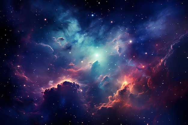 Free photo fantasy style galaxy background