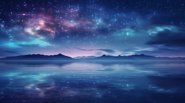 Free photo fantasy style galaxy background