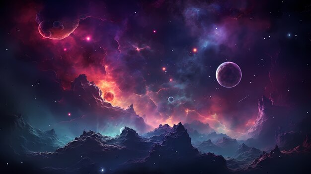 Fantasy style galaxy background