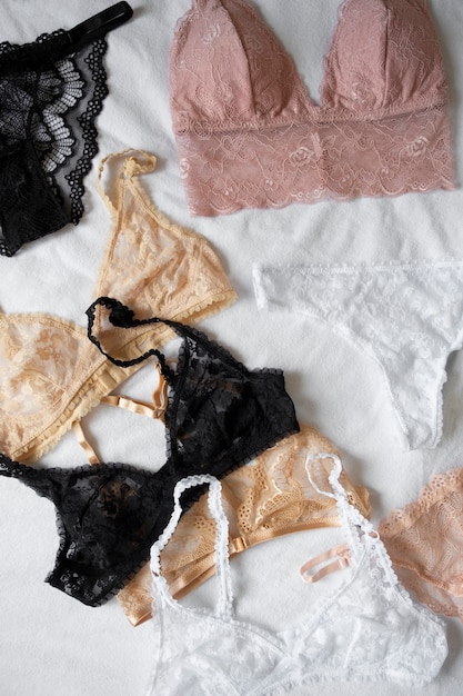 Free photo female lingerie arrangement still life