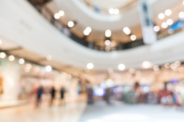 Free photo floors of a shopping mall blurred