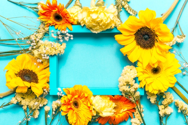 Flowers and frame