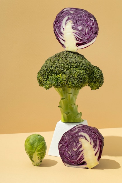 Free photo front view of vegetables