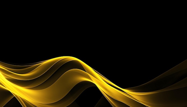 Free photo futuristic abstract waveform on black background