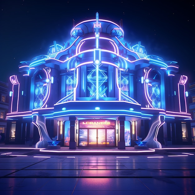 Free photo futuristic casino architecture