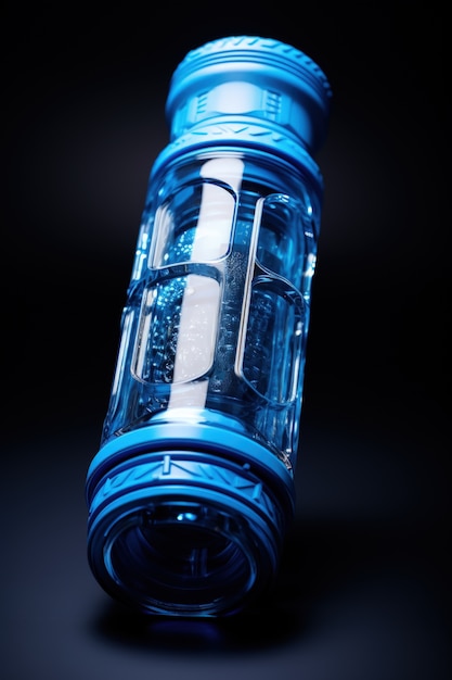 Futuristic representation of water bottle