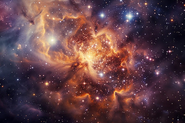 Free photo galaxy wallpaper in warm colors