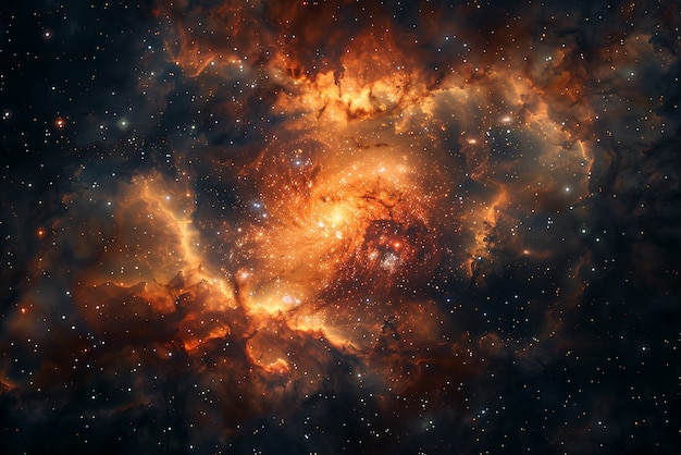 Free photo galaxy wallpaper in warm colors