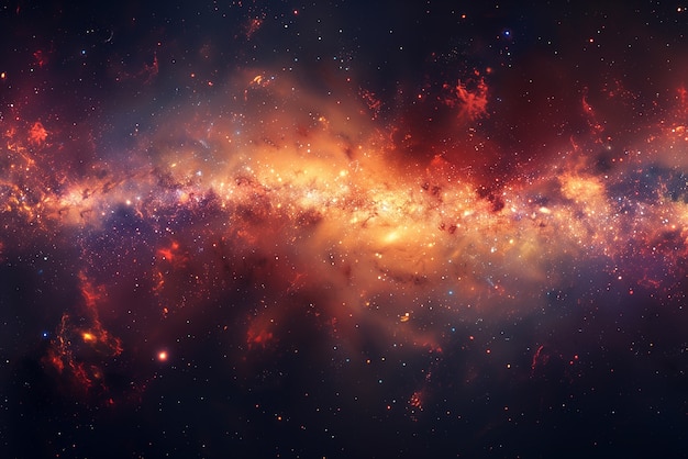 Free photo galaxy wallpaper in warm colors