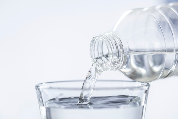 A glass of water macro shot