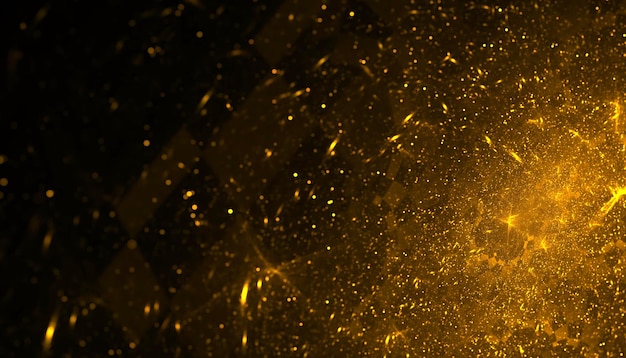 Free photo glitter particle dust sparkles golden background illustration