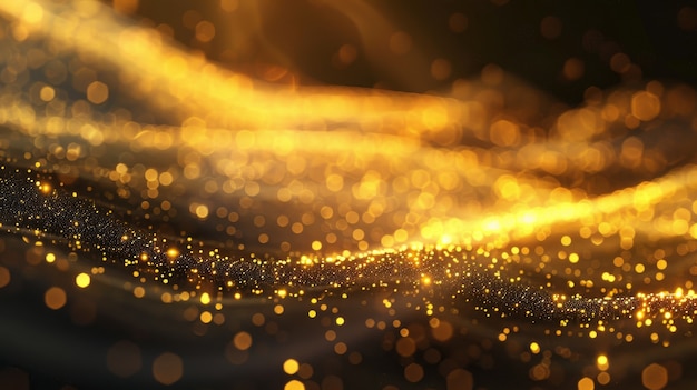 Free photo golden glow lights on dark background