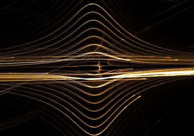 Free photo golden lines waves abstract background