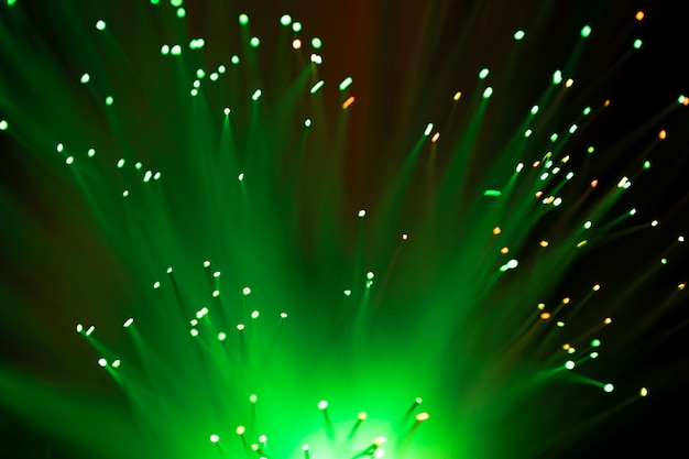 Free photo green fiber optics lights abstract background