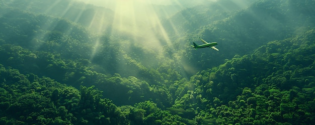 Free Photo green plane sustainable energy concept