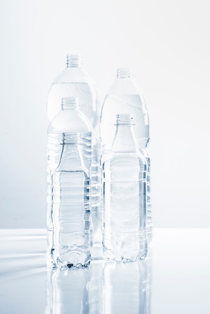 Free photo group of bottles of water