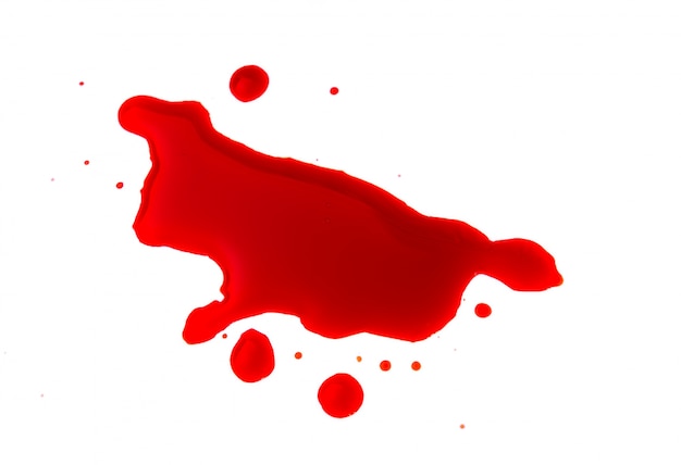 Free photo halloween concept : blood splatter on white background .