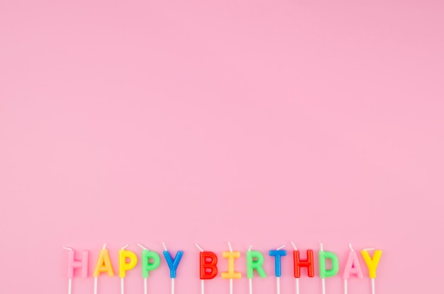 Free photo happy birthday message with copy space