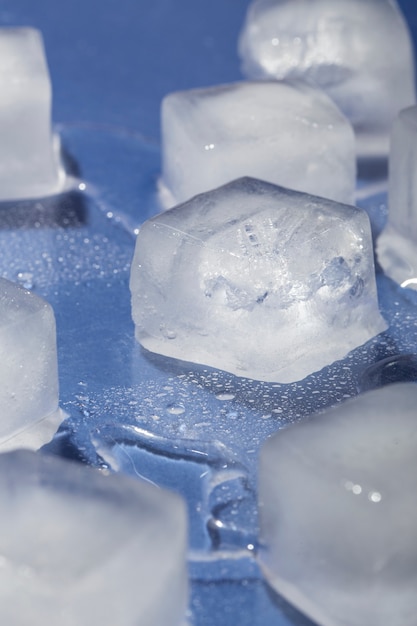 Free Photo ice cube background still life