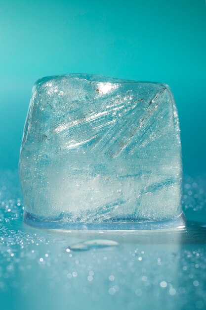 Free photo ice cube background still life