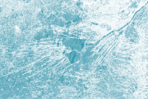 Free Photo ice surface texture macro shot on a blue wallpaper