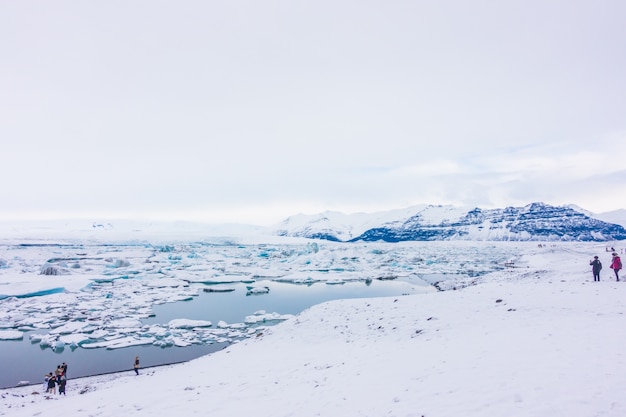 Free photo icebergs in glacier lagoon, iceland .