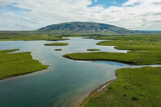 Iceland landscape of beautiful plains