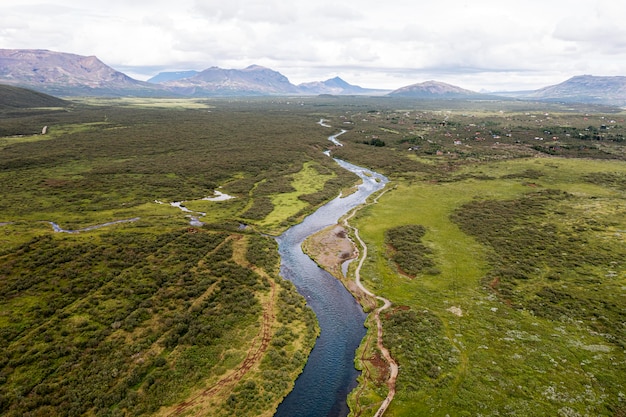 Iceland landscape of beautiful plains