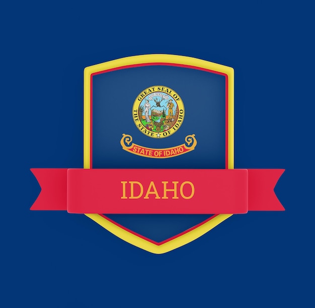 Free photo idaho flag with banner