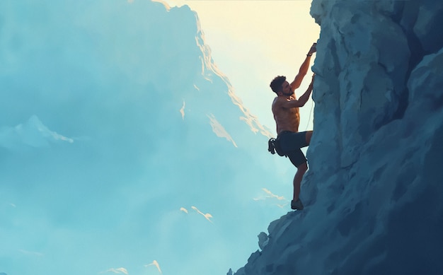 Free Photo illustration of person climbing