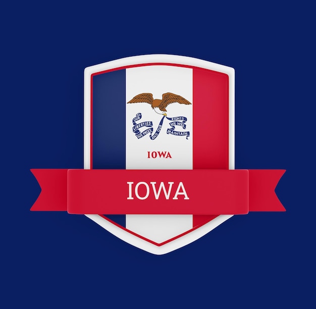 Free Photo iowa flag with banner