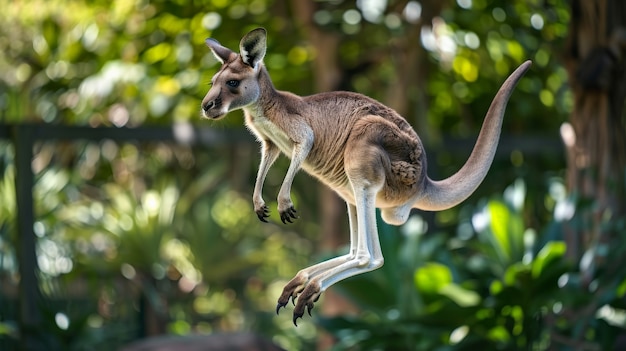 Free photo kangaroo living in the wild