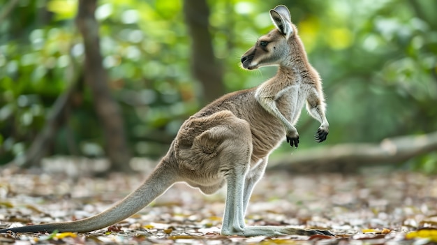 Free Photo kangaroo living in the wild