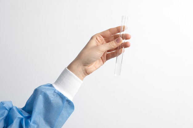 Free photo lab doctor performing medical exam of urine