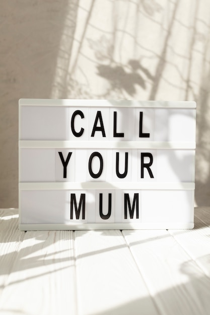 Free Photo lightbox with message for mothers day