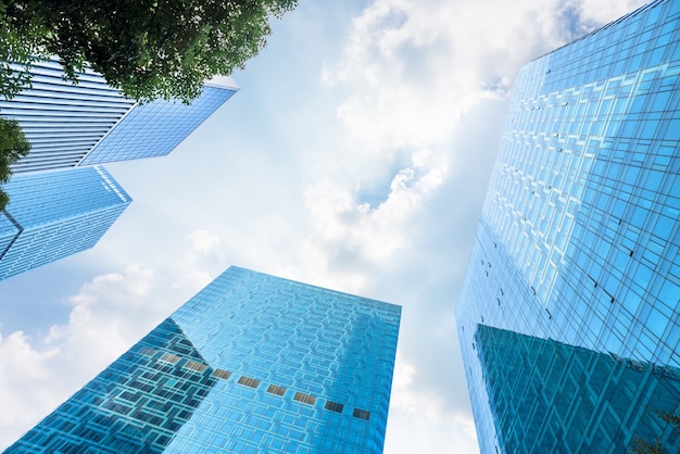 Free Photo low angle view of skyscrapers