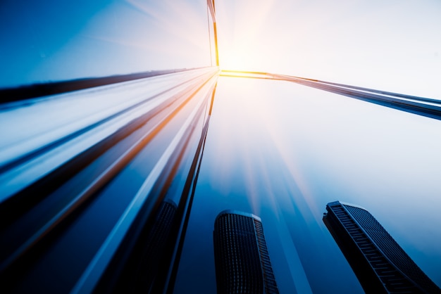 Free photo low angle view of skyscrapers