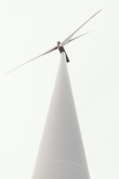 Free photo low angle of wind turbine