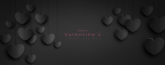 Free photo luxury valentineãâãâ´s greeting card on a black background