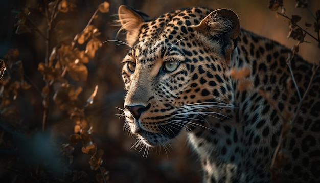 Free Photo majestic big cats in the wild danger lurks generated by ai