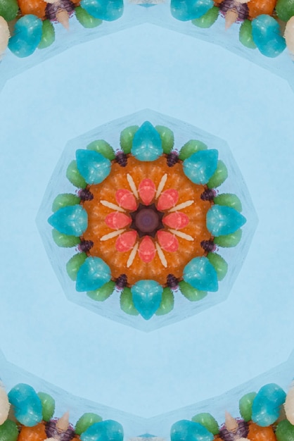 Free photo mandala artwork colorful pattern background