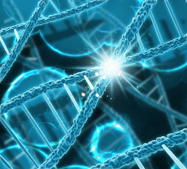 Free photo medical background with dna strands