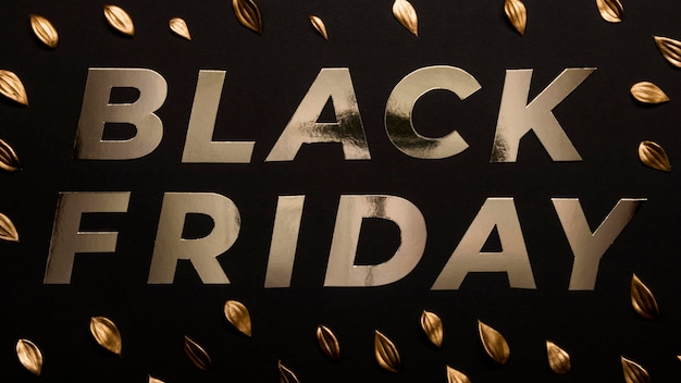 Free photo minimalist pastel golden black friday concept