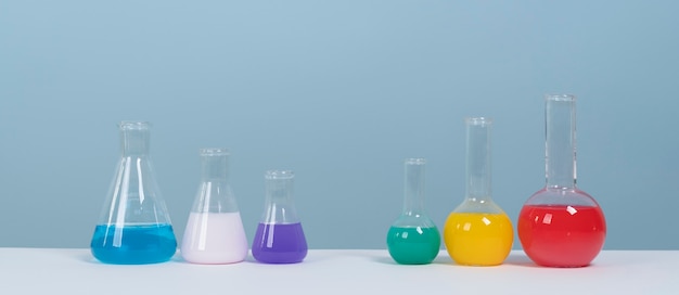 Free photo minimalistic science banner with sample