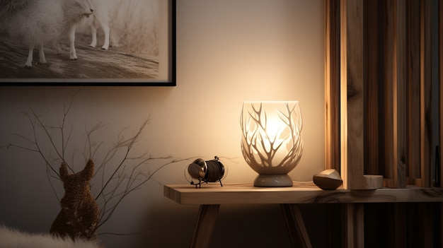 Free photo modern 3d lamp design