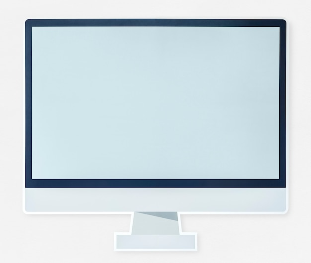 Modern computer monitor icon isolated