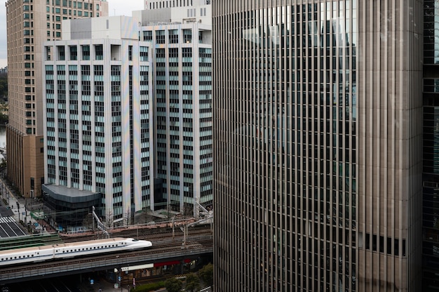 Free Photo modern tokyo street background