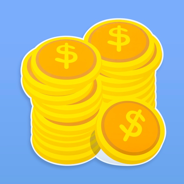 Free Photo money icon isolated