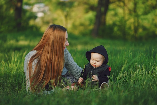 Free photo mother with son