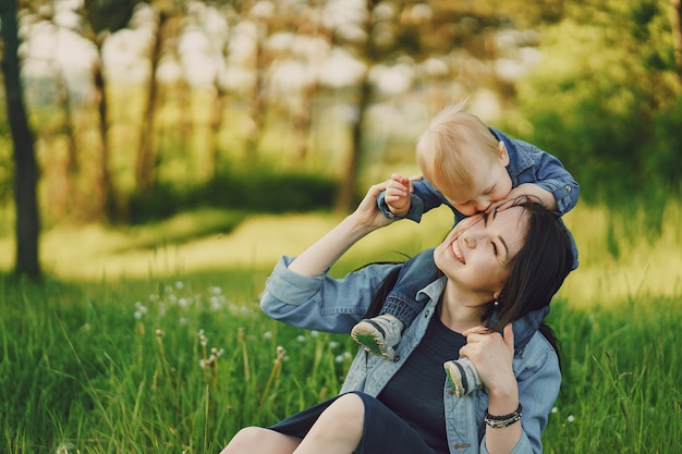 Free photo mother with son